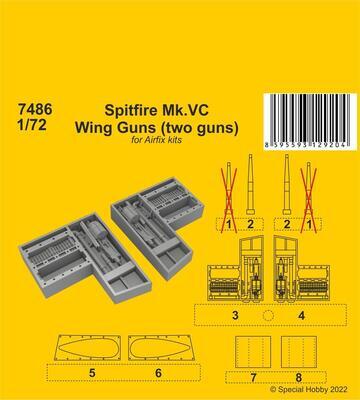 Spitfire Mk.VC Wing Guns (two guns) / for Airfix kit, resin