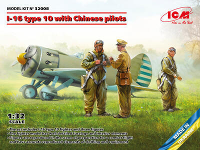 I-16 type 10 w/ Chinese pilots (3 fig.)
