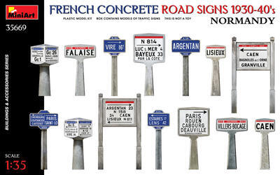 French Concrete Road Signs,Normandy 1930-40's