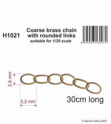 Coarse Brass Chain with Rounded Links
