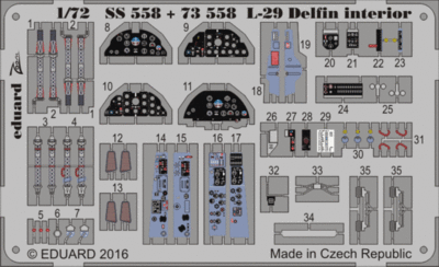 L-29 Delfin interiér 1/72  lept