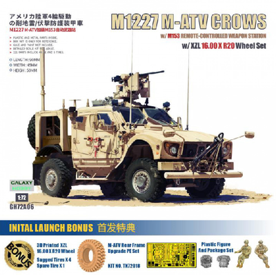 M1227 M-ATV CROWS w/M153 Remote Weapon Station w/XZL 16.00 X R20 Wheel set