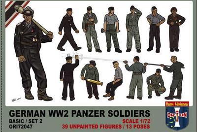 German WW2 Panzer Soldiers Set 2, 39 fig., 13 poses 