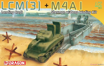 LCM(3) Landing Craft + M4A1 Sherman w/Deep Wading Kit