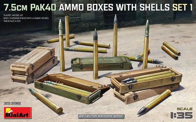 7,5 cm PAK 40 Ammo Boxes w/Shells Set 1