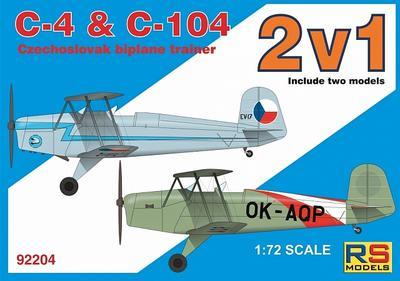 C-4 & C-104  Czechoslovak Biplane Trainer  - include two models  - 1