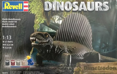 Dimetrodon Dinosaurus, set s barvami, lepidlem a štětcem. 