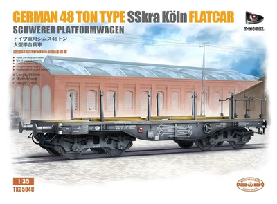 German 48 tons SSkra Köln Flatcar