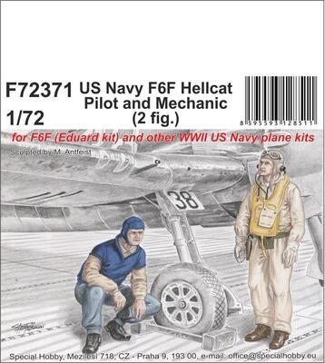 US Navy F6F Hellcat Pilot and Mechanic