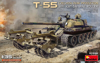 T-55 CZECHOSLOVAK PRODUCTION with KMT-5M MINE ROLLER - 1