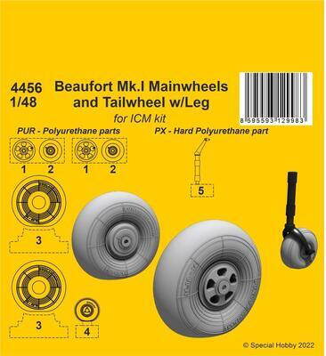 Beaufort Mk-I Mainwheels and Tailwheel 1/48