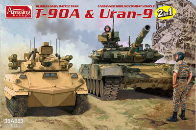 Uran-9 and T-90A
