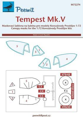 PEEWIT 1/72 Canopy mask Tempest Mk.V for KP
