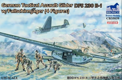 German Tactical Assault Glider DFS 230 B1 w/Fallschirmjäger (4 Figures)