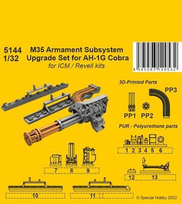 M35 Armament Subsystem Upgrade Set for AH-1G Cobra 1/32 / for ICM and Revell kits