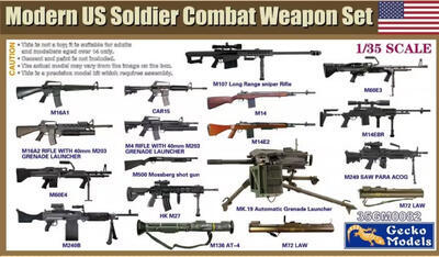 Modern US Soldier Combat Weapon Set