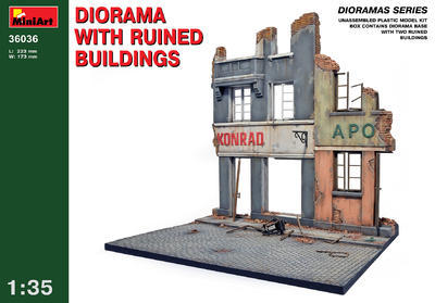 Diorama w/Ruined Buldings