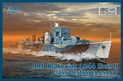 ORP Krakowiak 1944 Hunt II class destroyer escort - 1