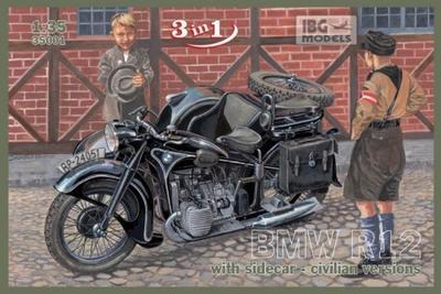 BMW R12 wit sidecar civilian versions 3 in 1