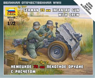 German 75 mm Infantry Gun with Crew