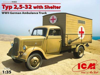 Typ 2,5-32 with Shelter WWII Ambulance Truck