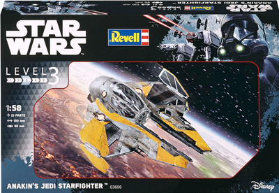 Anakin's Jedi Starfighter - Star wars  1:58, stavebnice + barvy, lepidlo a štětce.   - 1