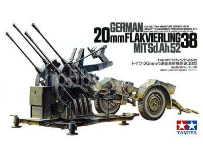 German 20mm Flakvierling 38 mit Sd.Ah.52