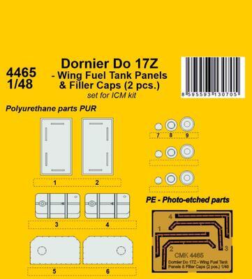 Dornier Do 17Z - Wing Fuel Tank Panels & Filler Caps (2 pcs.) 1/48