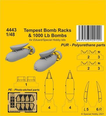 Tempest Bomb Racks & 1000 Lb Bombs 1/48
