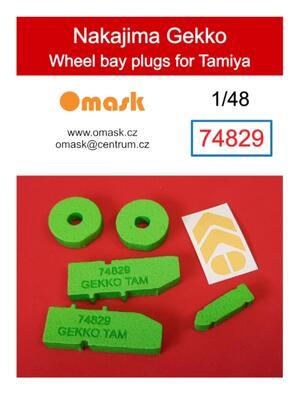 74829 1/48 Nakajima Gekko wheel bay plugs (for Tamiya)
 - 1