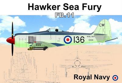 Hawker Sea Fury FB.11  Royal Navy - poškozen