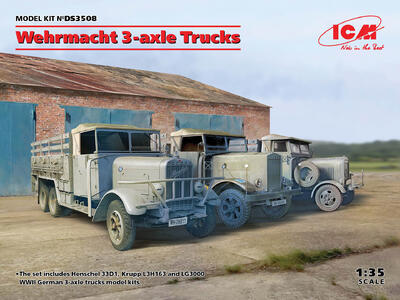 Wehrmacht 3-axle Trucks (Henschel 33D1, Krupp L3H163, LG3000) - 1
