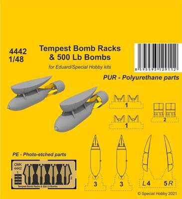 Tempest Bomb Racks & 500 Lb Bombs , resin