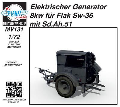Elektrischer Generator 8kw für Flak
Sw-36) mit Sd.Ah.51 1/72