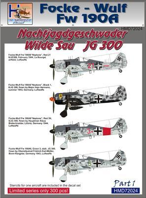 Focke- Wulf FW 190A - Nachtjagdgeschwader Wilde Sau JG 300 part 1 - 1