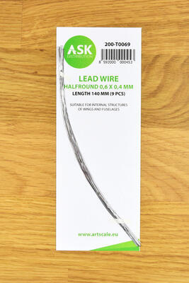 Lead Wire - Halfround 0,6 x 0,4 x 140 mm (9 pcs)