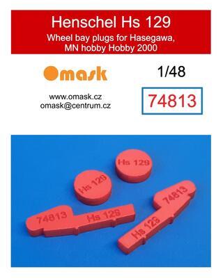 74813 1/48 Henschel Hs 129 wheel bay plugs (for Hasegawa, MN Hobby, Hobby 2000) - 1