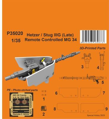 Hetzer/Stug IIIG Late Remote Controlled MG 34