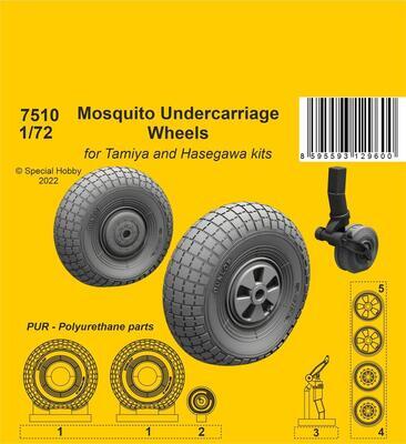 Mosquito Undercarriage Wheels / for 1/72 Tamiya and Hasegawa kits