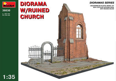 Diorama W/Ruined Church 