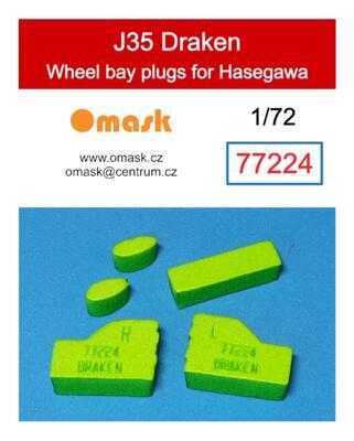 77224 1/72 J35 Draken wheel bay plugs (for Hasegawa)
 - 1
