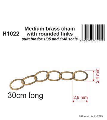 Medium Brass Chain with Rounded Links