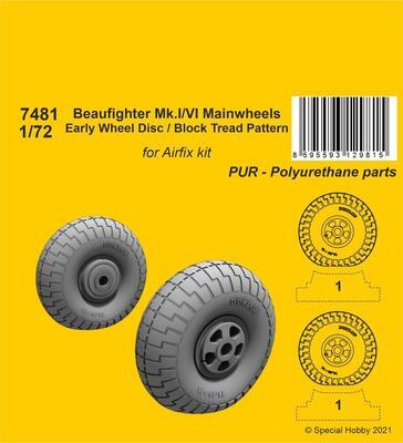 Beaufighter Mk.I/VI mainwheels-early wheel disc/block tread
