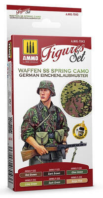 Waffen SS Spring Camo German Eichenlaubmuster, barvy na figurky, 6x17ml, akryl