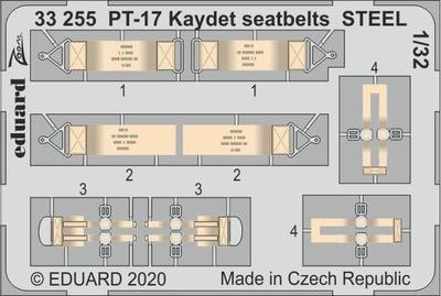 PT-17 Kaydet seatbelts STEEL 1/32, lept