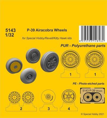 P-39 Airacobra Wheels (Special Hobby/Revell/Kitty Hawk kits) resin