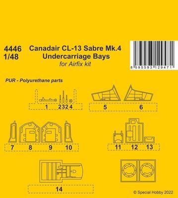 Canadair CL-13 Sabre Mk.4 Undercarriage Bays 1/48 / for Airfix kit 