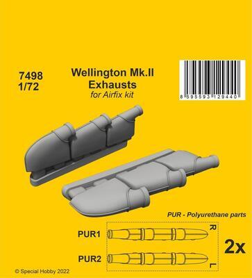 Wellington Mk.II Exhausts 1/72 / for Airfix kit