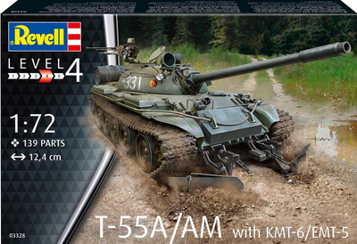Plastic ModelKit tank 03328 - T-55A/AM with KMT-6/EMT-5 (1:72) - 1