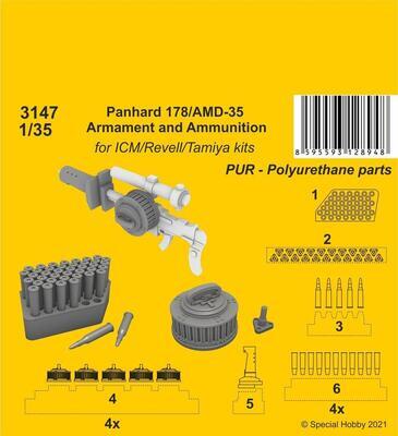 Panhard 178/AMD-35 Armament and Ammunition (ICM/Revell Tamiya kits) resin 
